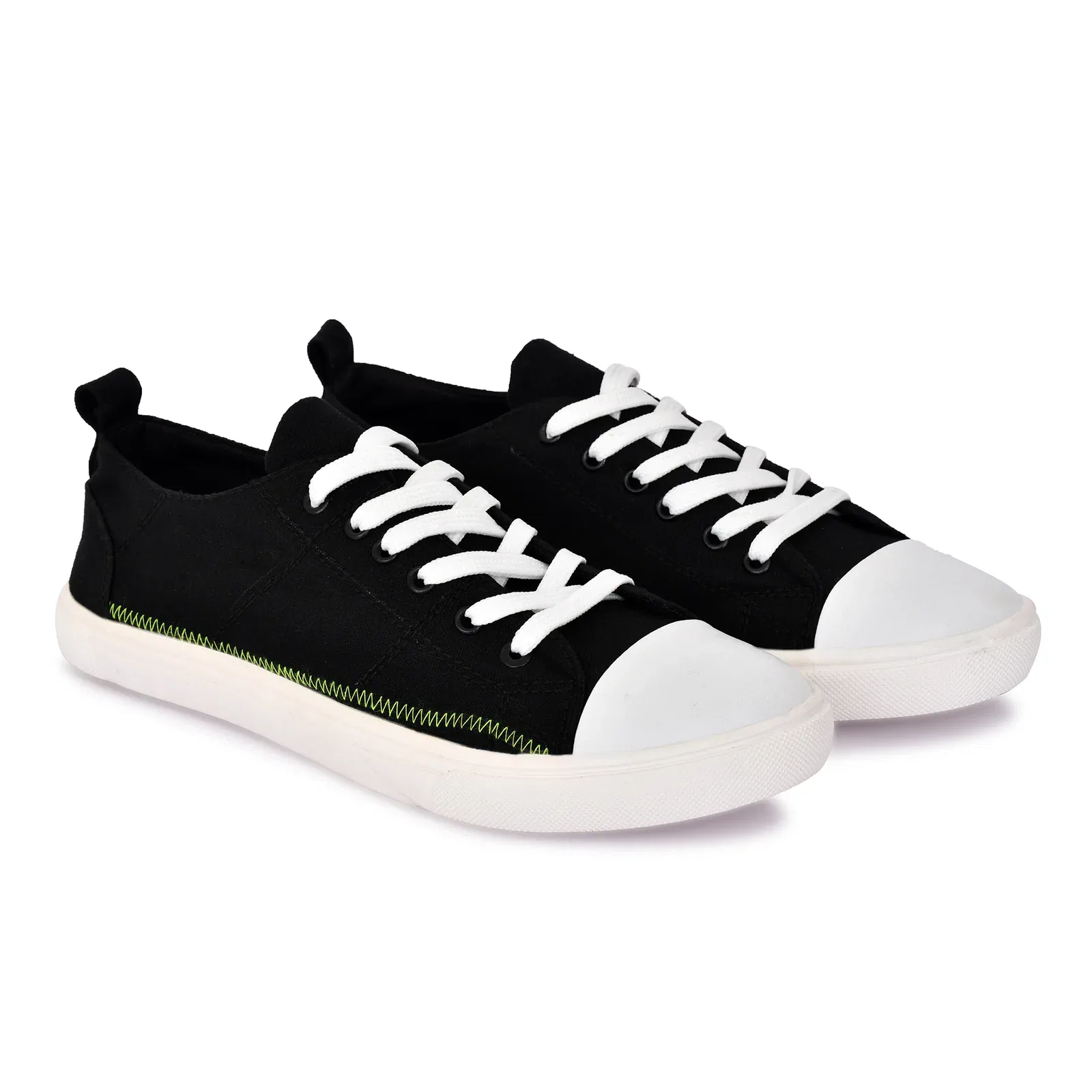 Sleek and stylish black canvas sneakers for men, designed for everyday comfort and casual wear. Featuring a lightweight build, durable canvas upper, and a non-slip sole, these trendy black sneakers are perfect for any occasion.