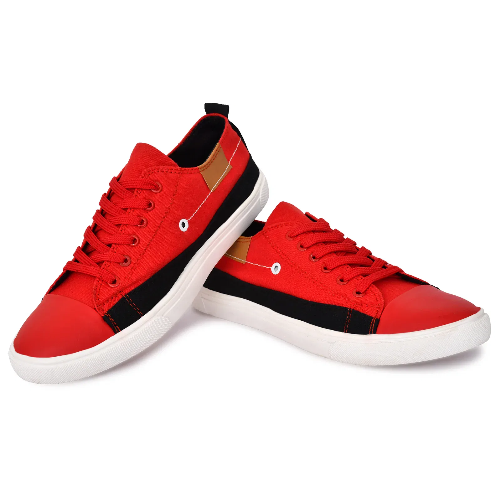 Cheap Canvas Shoes for Men – 4 Stylish Two-Tone Casual Shoes for Comfort and Versatility 10 A trendy college student wearing an affordable, casual chic outfit—denim jacket, white tee, and relaxed-fit trousers with two tone sneakers—perfect for everyday fashion.