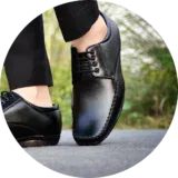 Elegant formal shoes for men - durable synthetic material with a modern touch