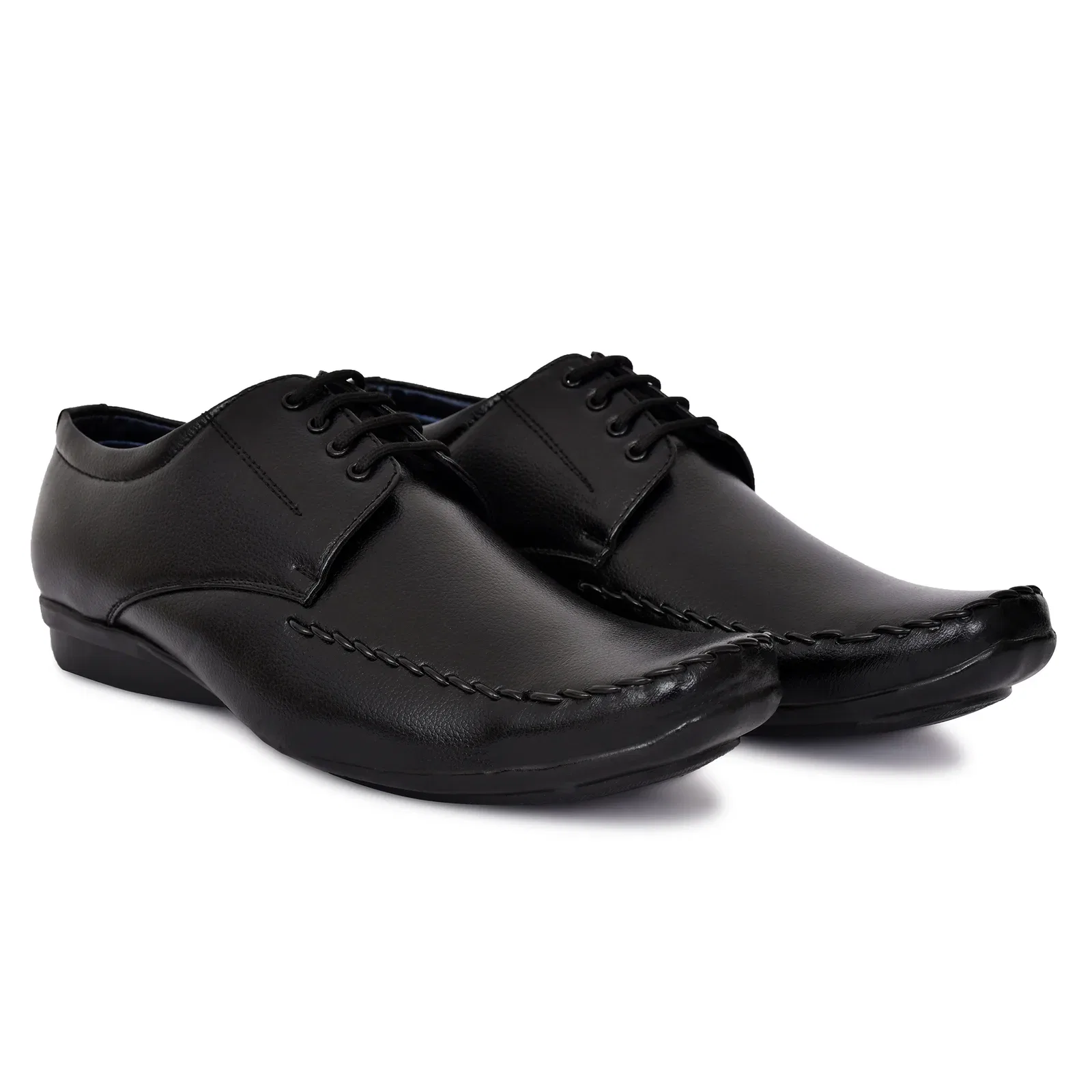 Classic black formal shoes for men - synthetic leather alternative for a sophisticated look
