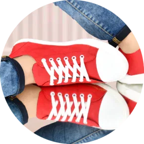 Stylish red canvas sneakers for men – Comfortable & trendy footwear from FocusOnStyle.in