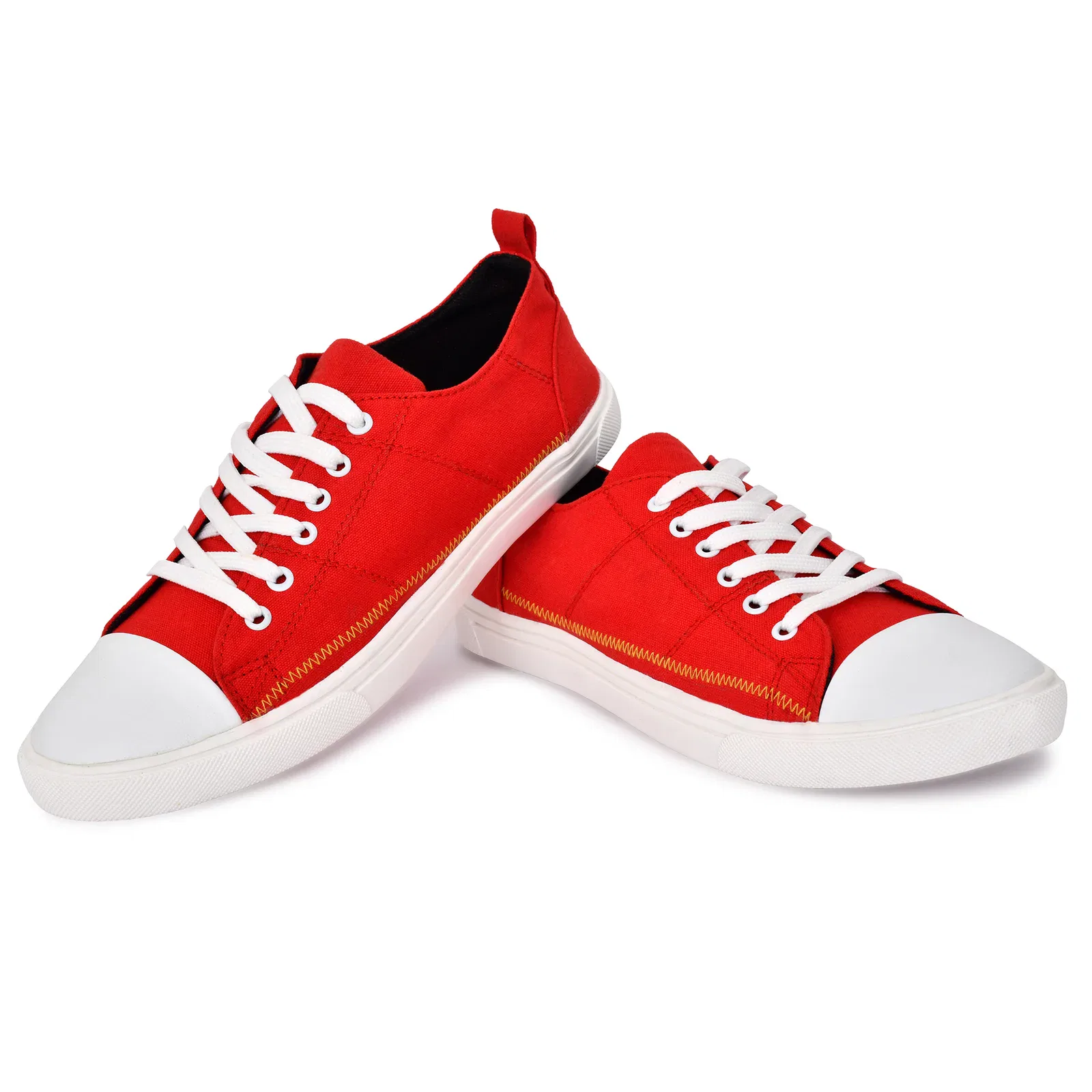 Stylish sneakers with red accents for men, available at FocusOnStyle.in – perfect for casual and streetwear fashion.