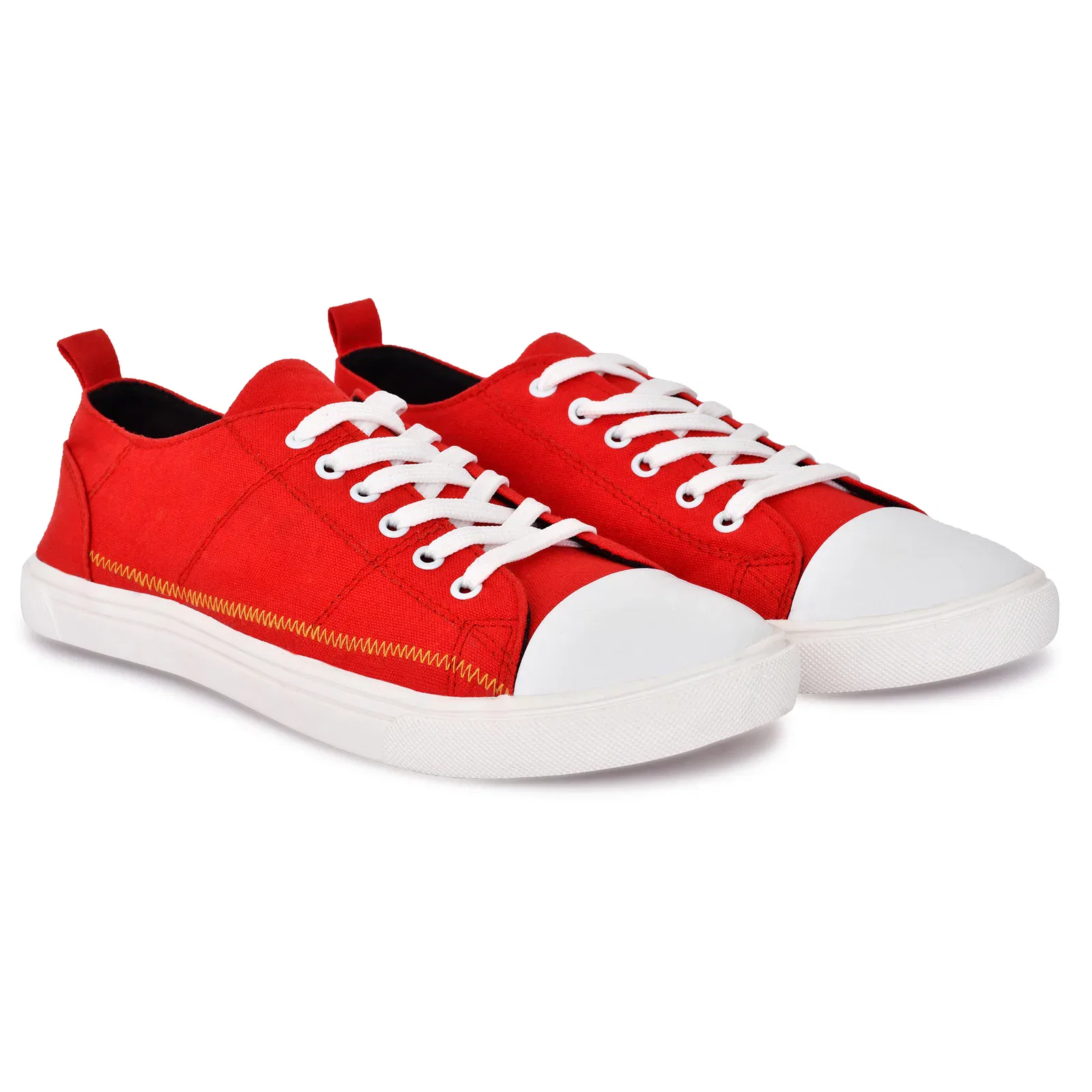 Stylish white red shoes for men, available at FocusOnStyle.in – perfect for casual and sporty looks.